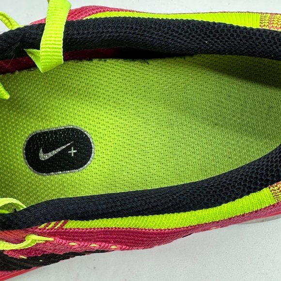Nike Tenis Womens Flyknit One Lunarlon Running Shoes Pink/Volt Size 8 EUR 39 - Picture 12 of 13